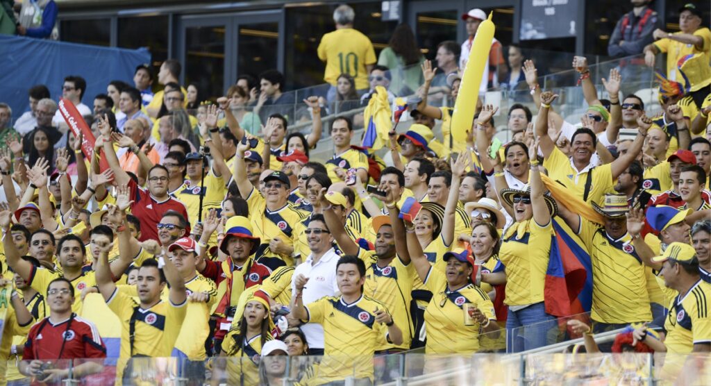Colombia supporters in stadium