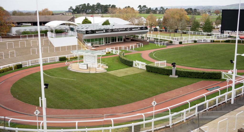 Parade ring at Cheltenham racecourse