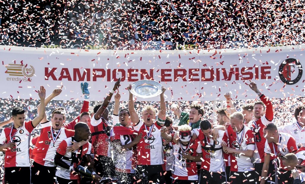 Feyenoord celebrating Eredivisie title