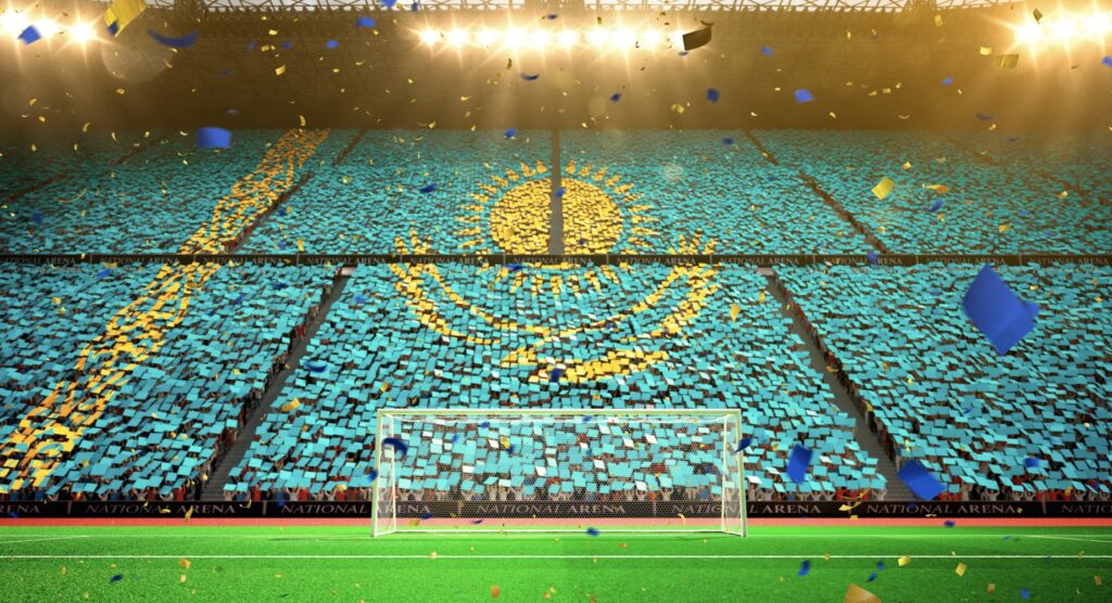 Kazakhstan fans in National Arena