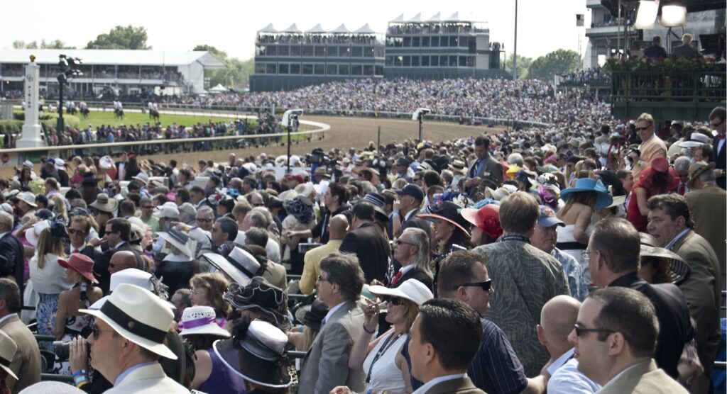 Racegoers at Churchill Downs