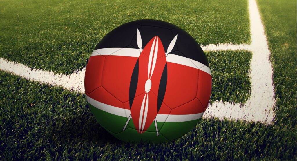 Flag of Kenya on football