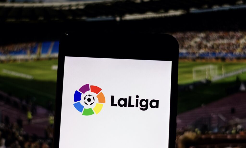 La Liga logo on smartphone