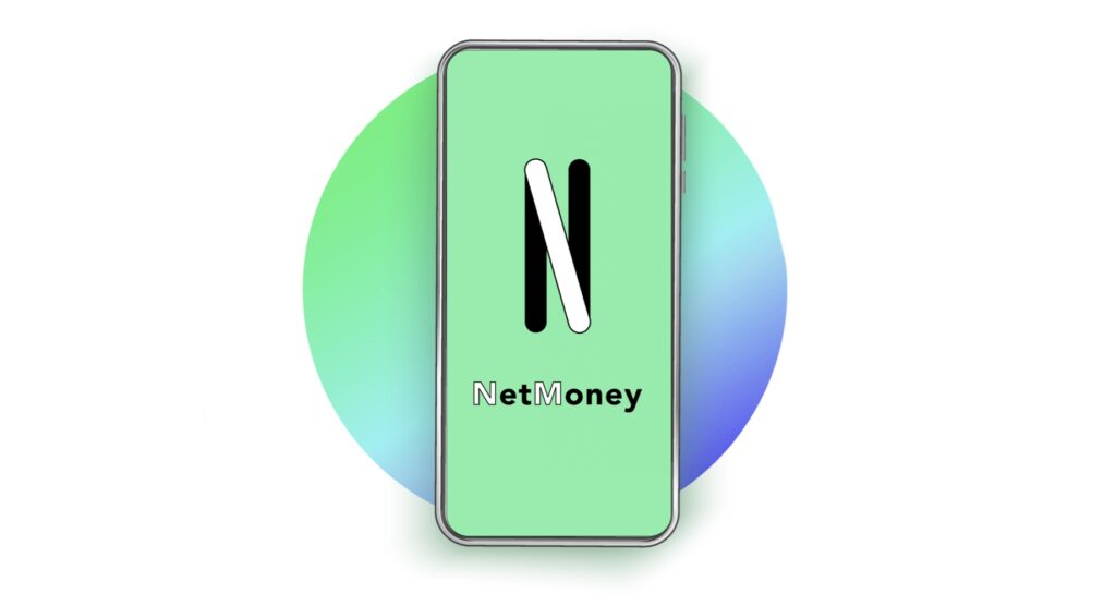 NetMoney logo on smartphone