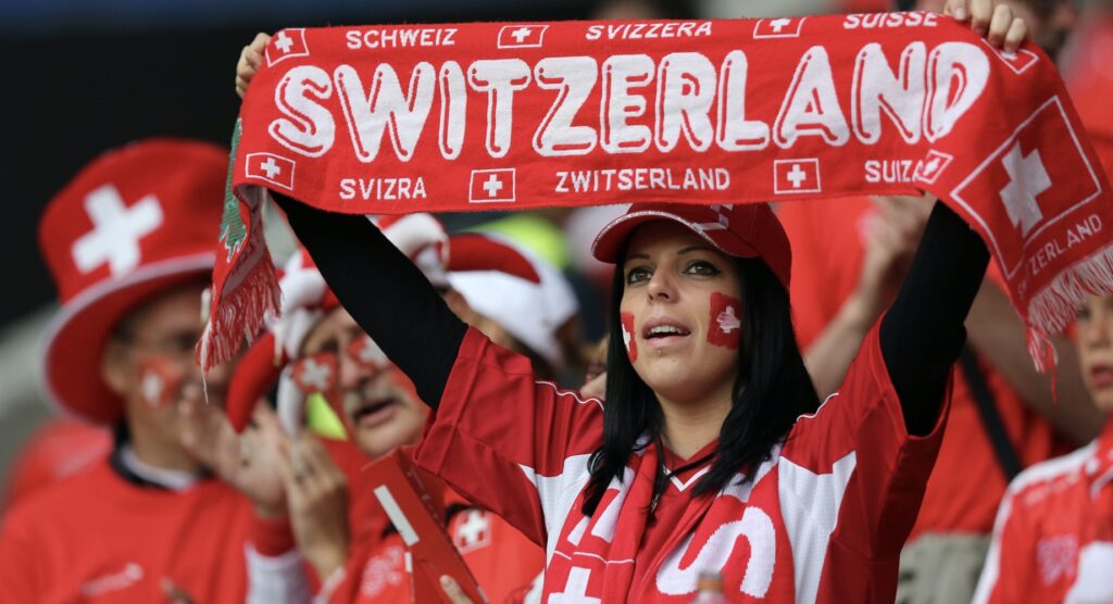 Switzerland fans in stadium