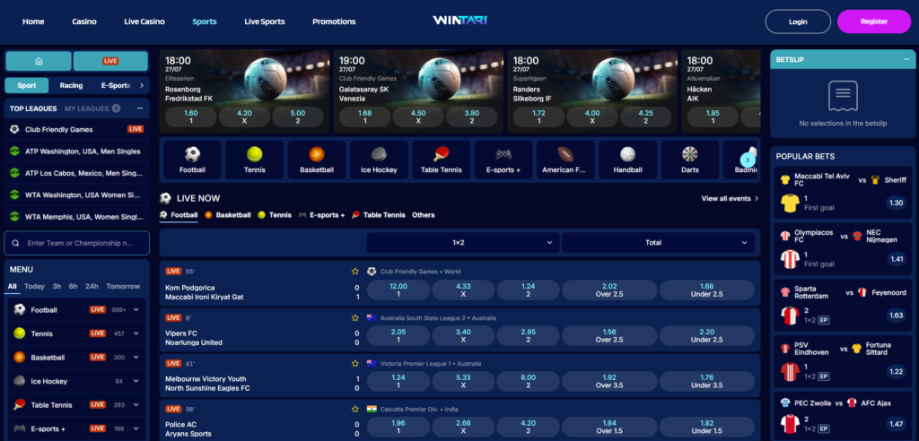 Wintari Sports Screenshot