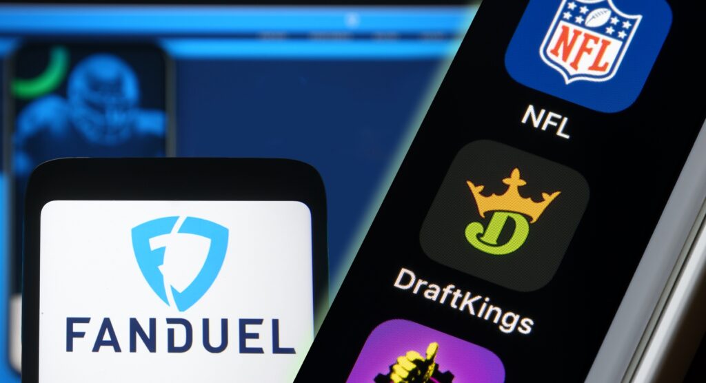 FanDuel and Draftkings app icons