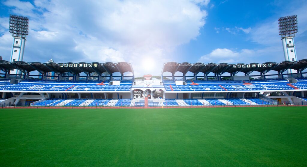 View from inside cricket ground