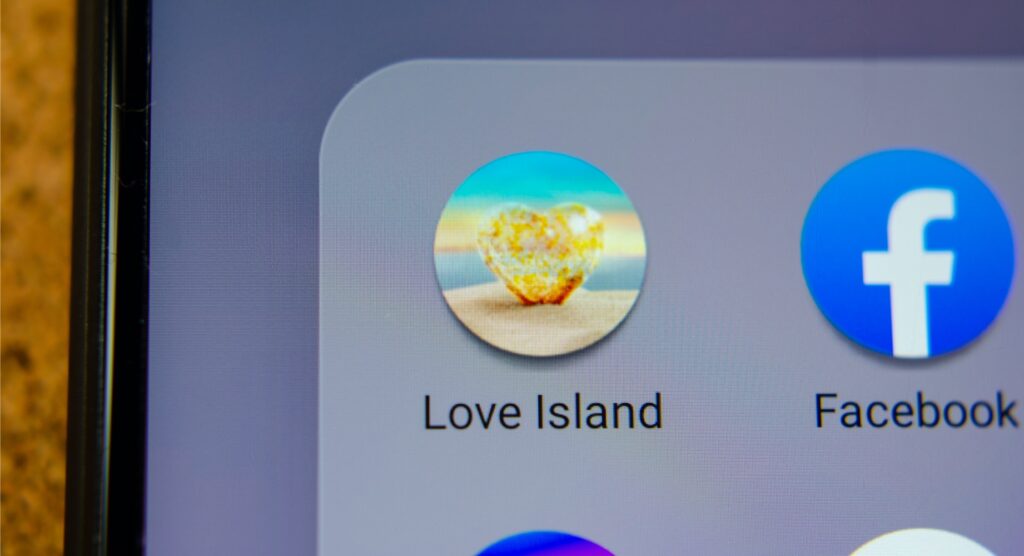 Love Island app on smartphone