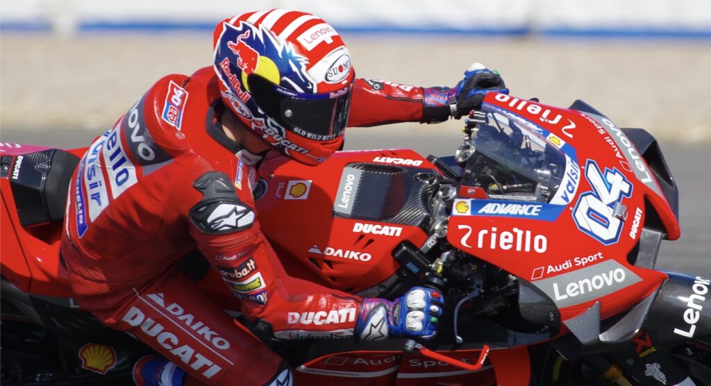 Ducati rider during race