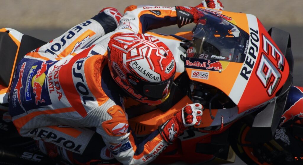 Marc Marquez during race