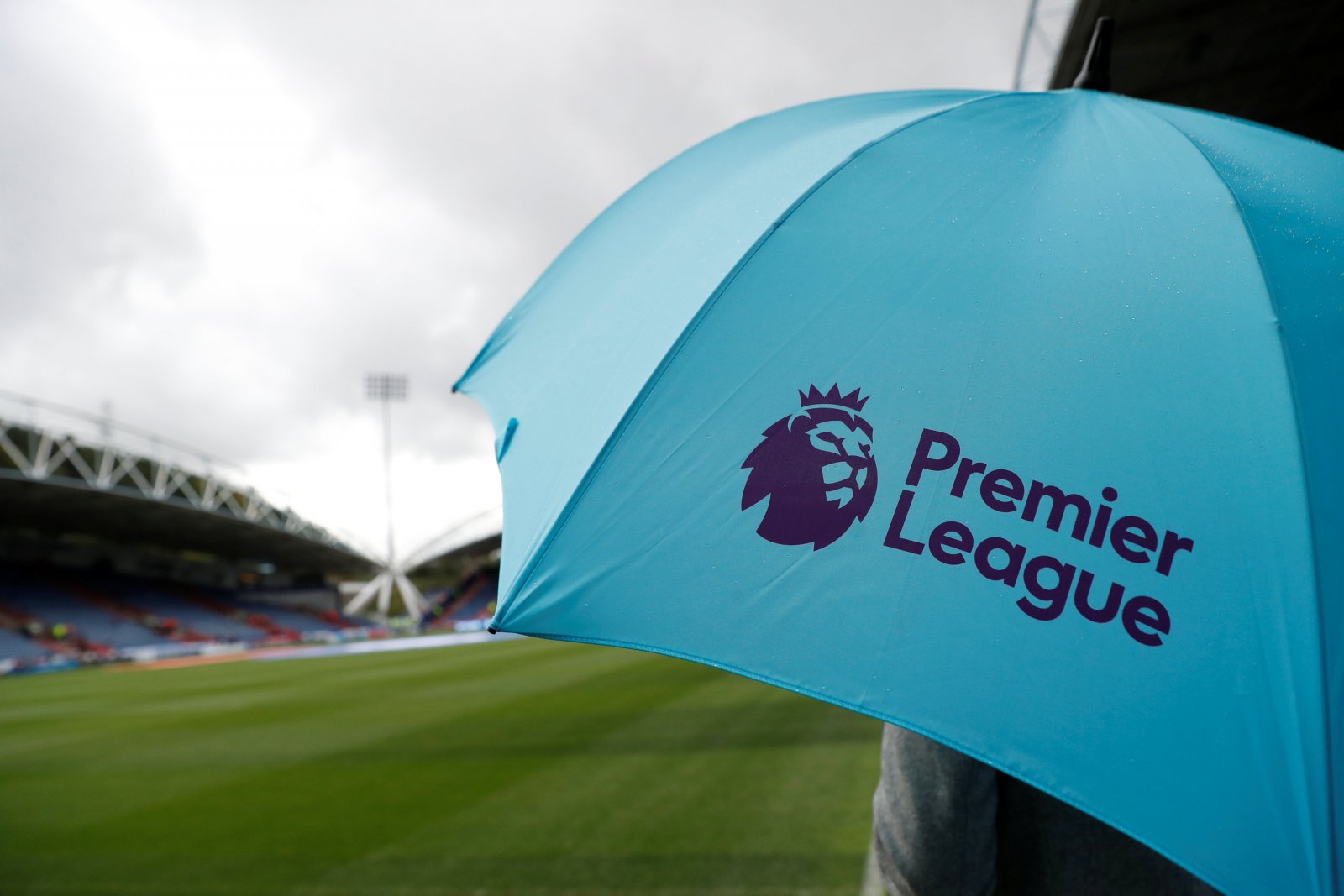 Premier League logo on umbrella