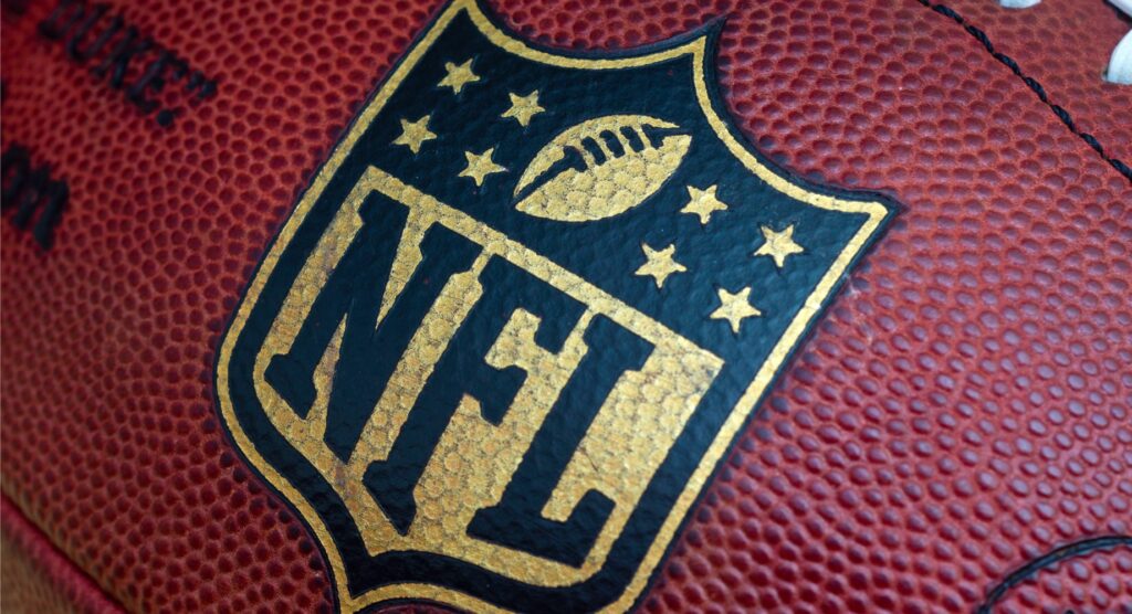 NFL logo on ball NFL logo on ball