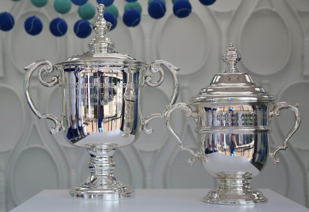 US Open tennis trophies