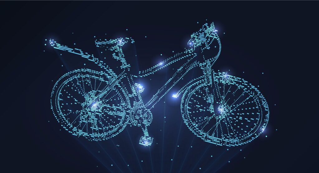 Pixel art bicycle