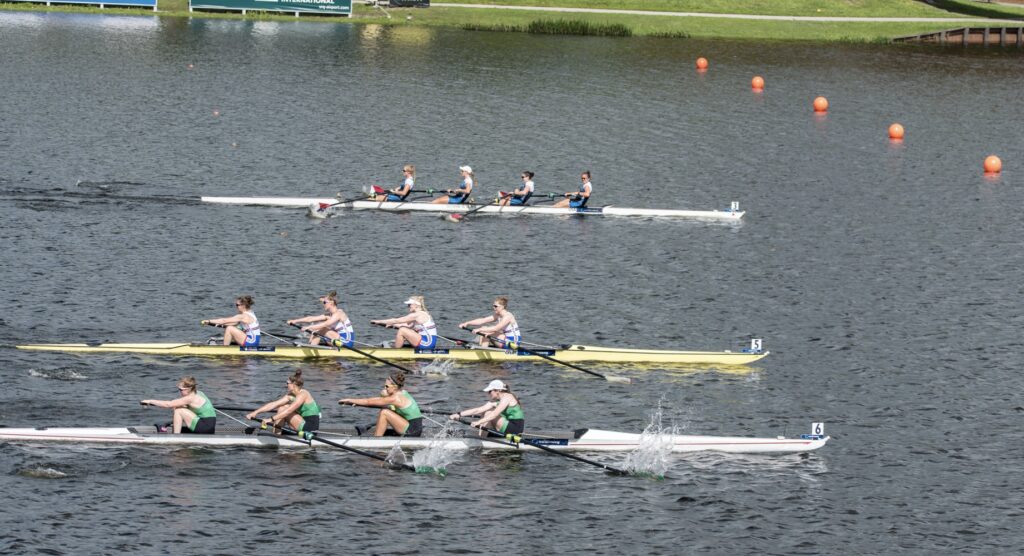 Women's coxless four race