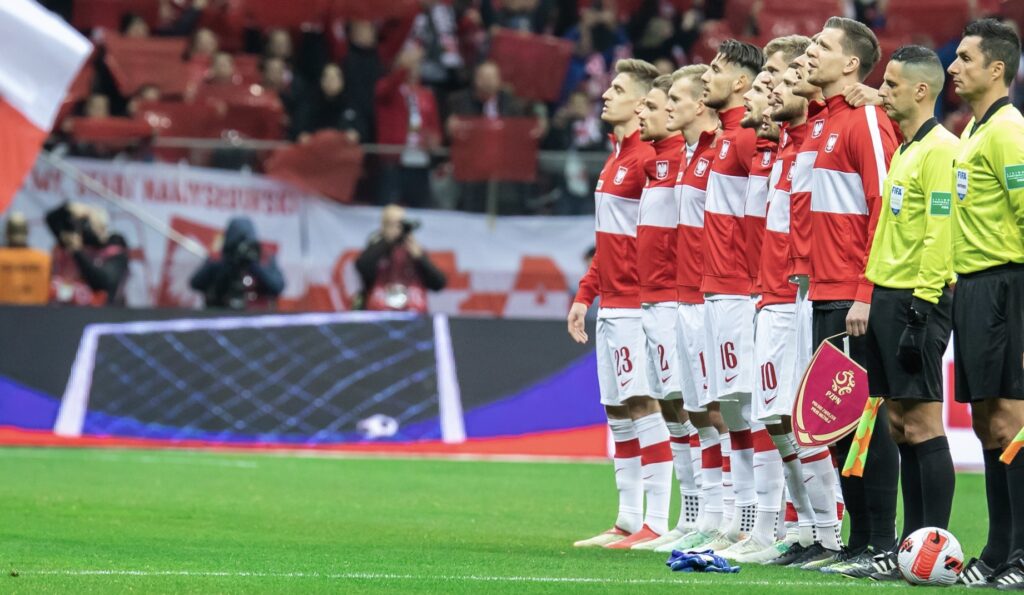 Denmark men's national football team singing national anthem