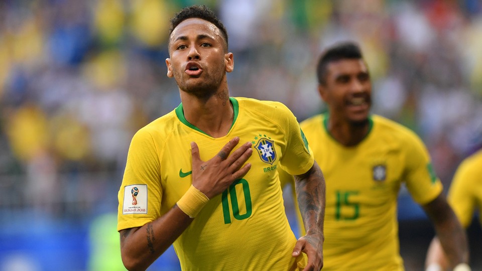 Neymar led Brazil to a 2-0 win over Mexico in the Round of 16
