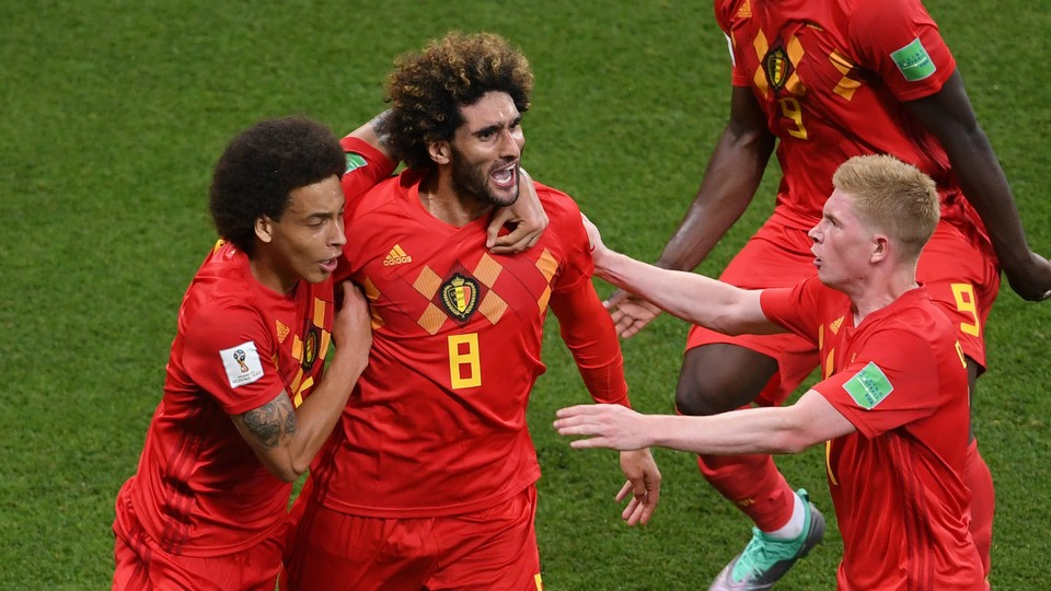 Marouane Fellaini scored in the 3-2 victory over Japan