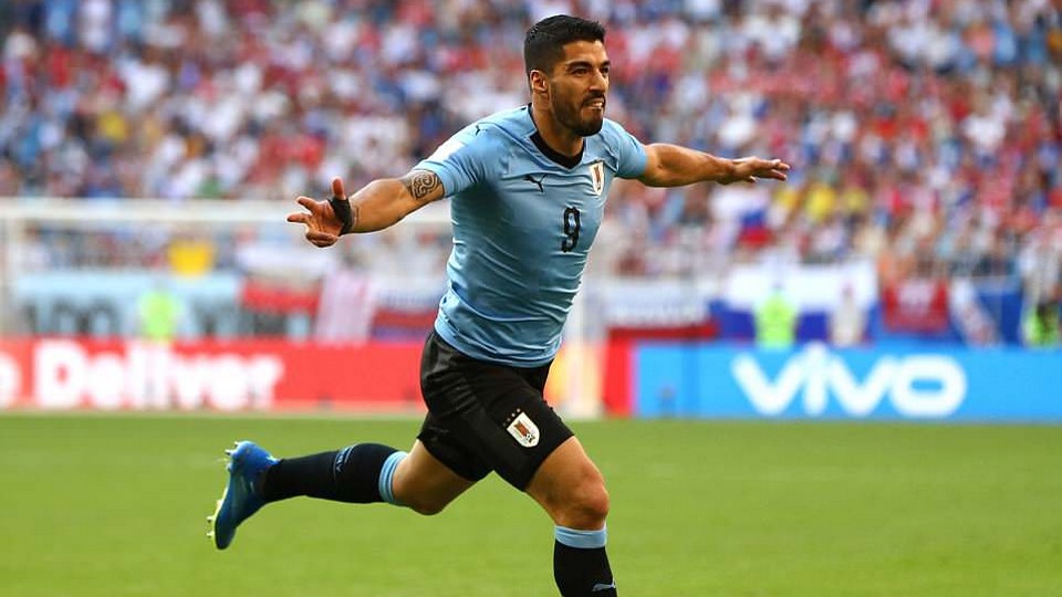 Luis Suarez was on the scoresheet in Uruguay's 3-0 defeat of Russia