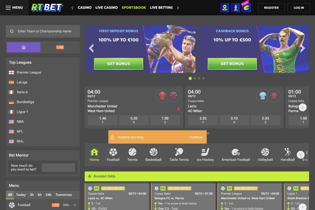 RTBet Screenshot