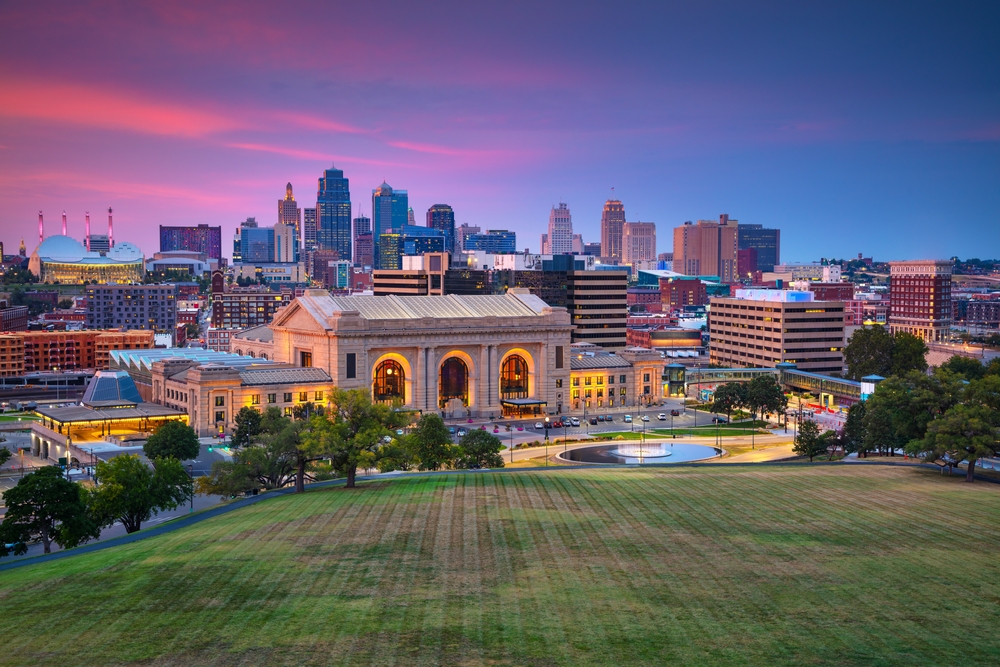 Kansas City, Missouri, USA. Aerial cityscape image