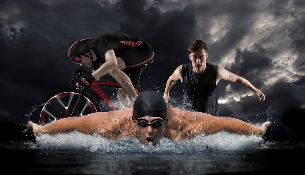 Ironman triathlon collage
