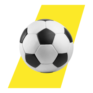 A football on a yellow background